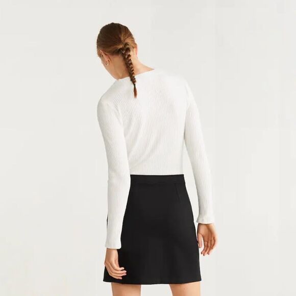 Mango Combination Dress Ribbed New - Picture 7 of 8